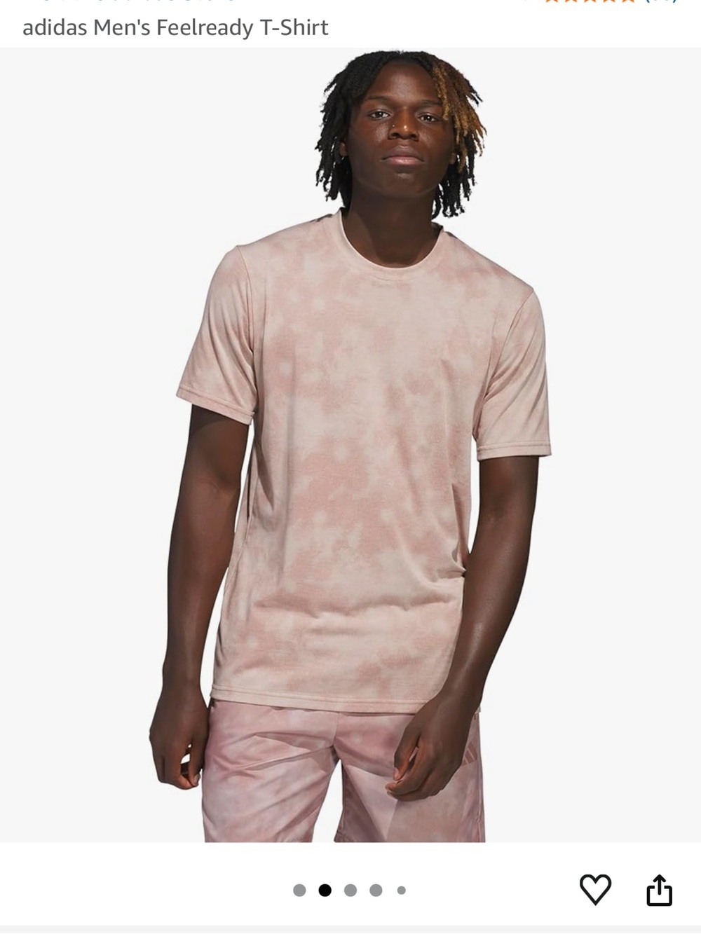 Adidas Set Warm Clay Taupe Tie-Dye Shorts + Tee
